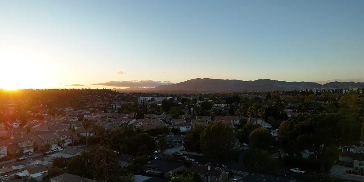 image of a Sylmar sunset